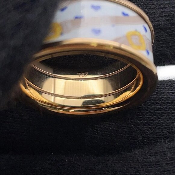 HERMES HERMES Bride de Gala Love Ring Size 57 Metal/Lacquer Confetti - Picture 10 of 12